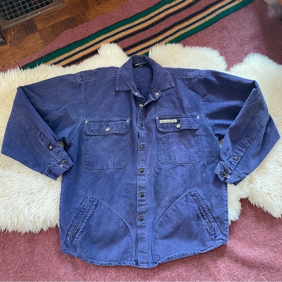 Vintage Alien Workshop Mens Jacket XL shacket Blue Made in USA Grunge Skater Y2K - Picture 2 of 9